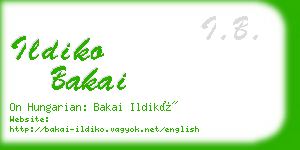 ildiko bakai business card